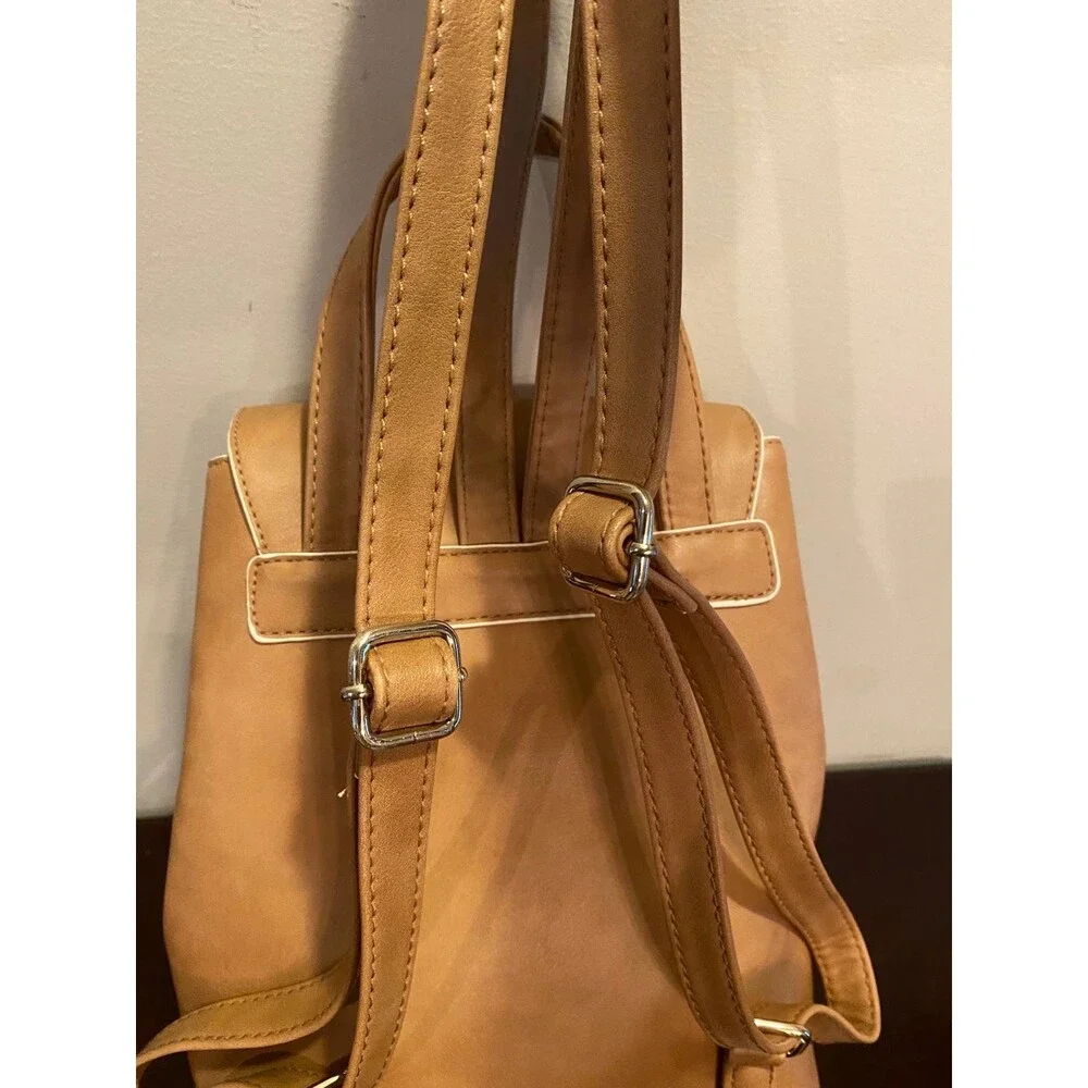 Mossimo faux leather drawstring magnetic clasp mini backpack